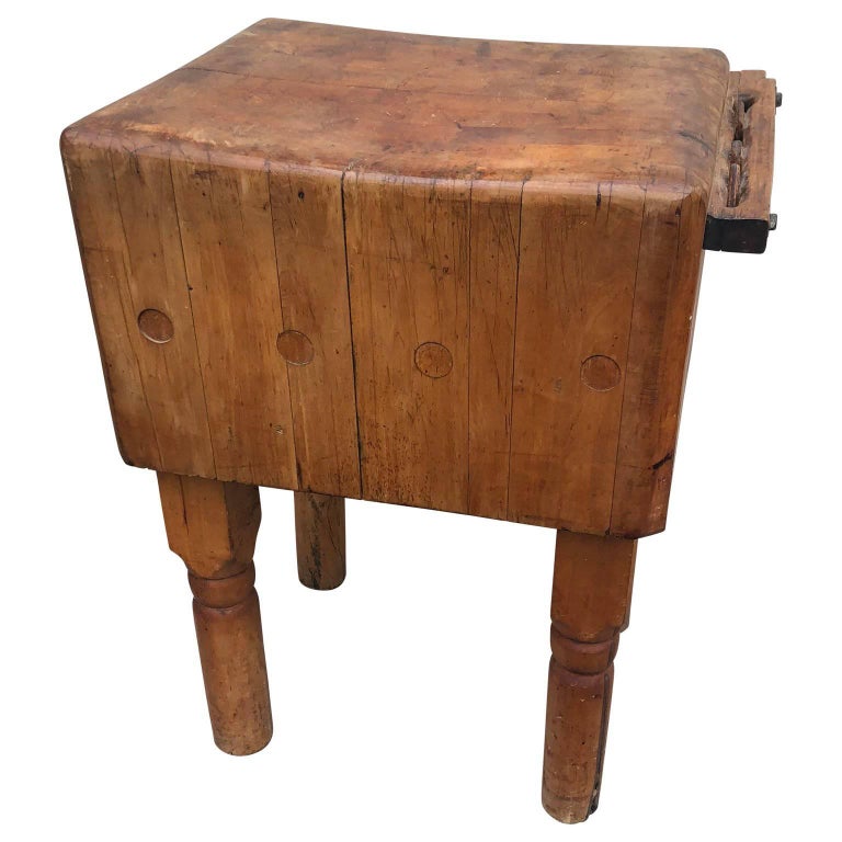 Large Vintage Maple Butchers Block Table Scandinavia At 1stdibs Large Vintage Maple Butchers Block Table Scandinavia For