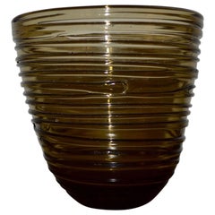 Vase en verre italien moderne du milieu du siècle dernier