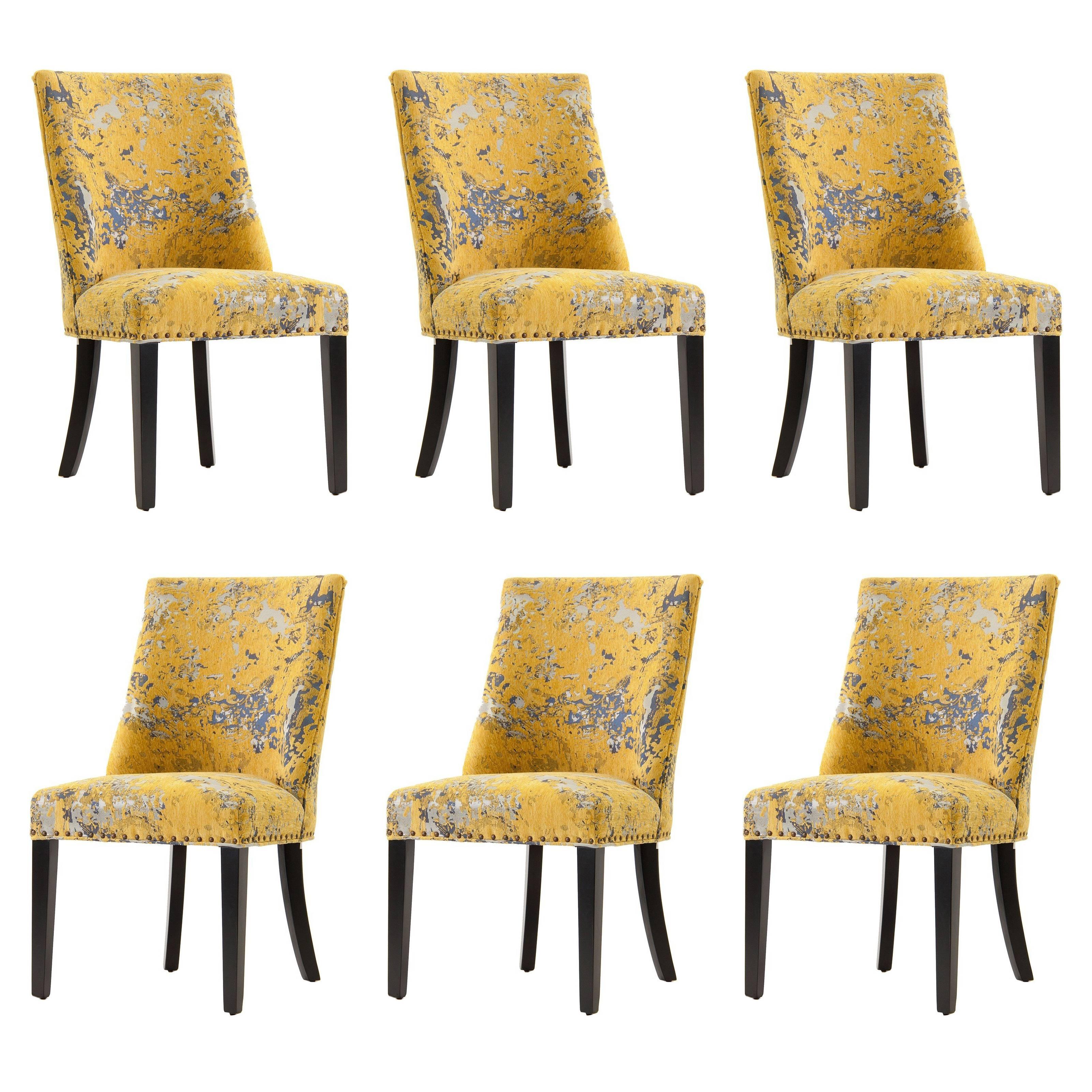 Set of Six Elegant and Original Dining Chairs