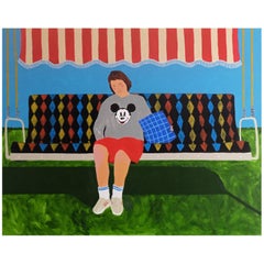 'Big Girl's Blouse' Figurative Painting by Alan Fears Pop Art