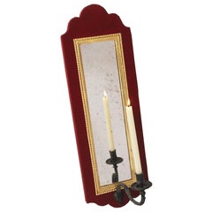 Nero Mirror Girandole Candelabra Velvet Finish