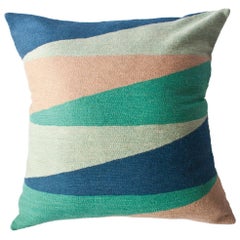 Zimbabwe Landscape Spring Hand Embroidered Modern Geometric Throw Pillow Cover