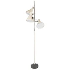 Early Stilnovo Floor Lamp in Cream with Three Lights, Italy, circa 1950