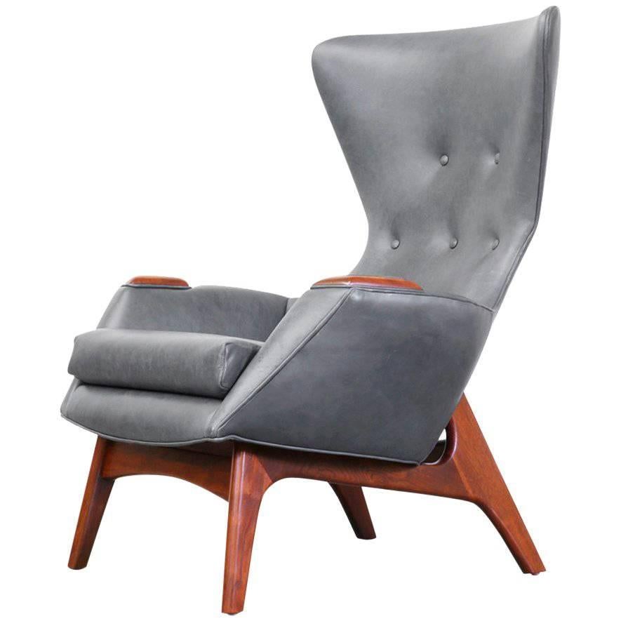 Adrian Pearsall Leather Wing High Back Chair for Craft Associates