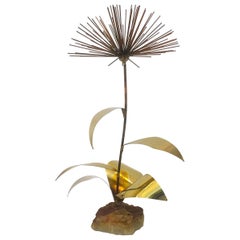 Dandelion Flower Sculpture with Onyx by Curtis Jere Artisan House