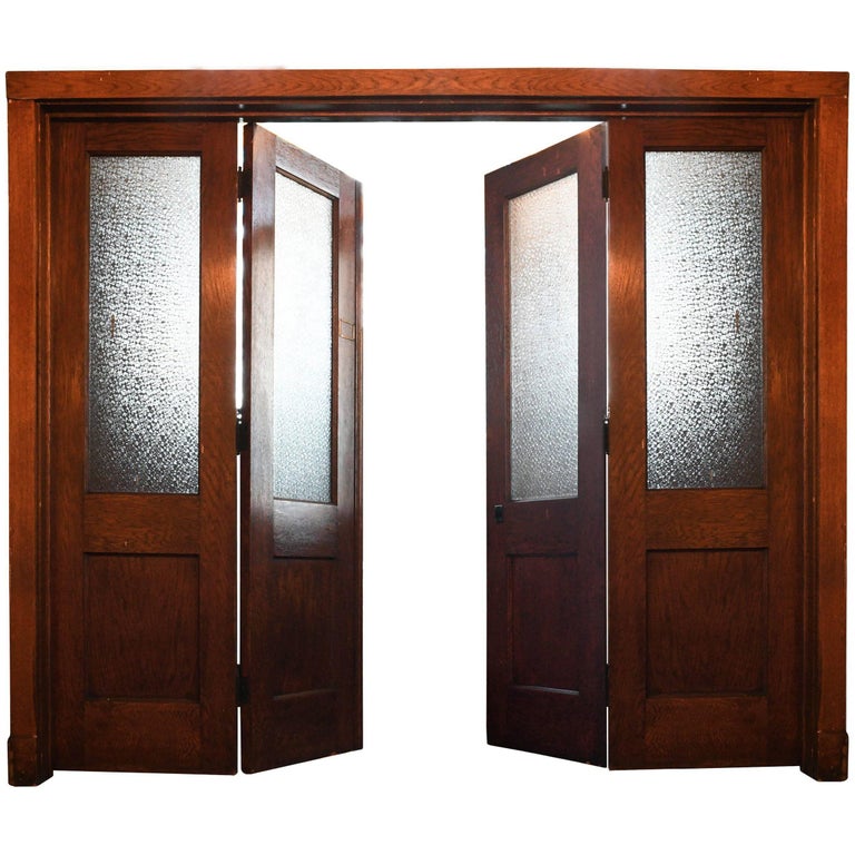 Oak BiFold Door Unit at 1stDibs oak folding doors, bi fold oak doors