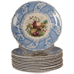 Antique 19th Century, William Smith & Co. Wedgewood Twelve Dinner Plates