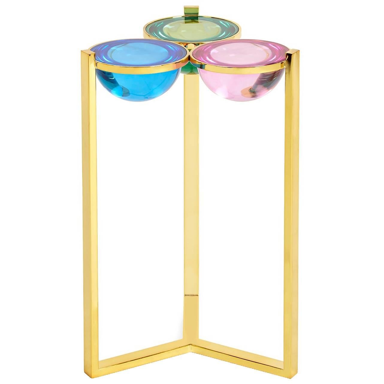 Globo Colored Lucite Drinks Table