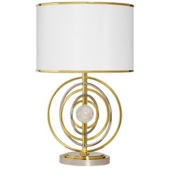 Electrum Brass and Nickel Table Lamp