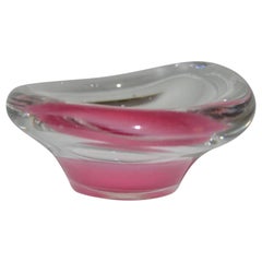 Vintage Flygfors Pink Bubblegum Trinket Bowl