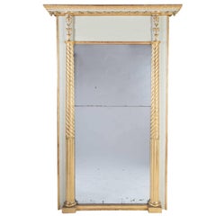 Large 19th Century Split Plate Mirror