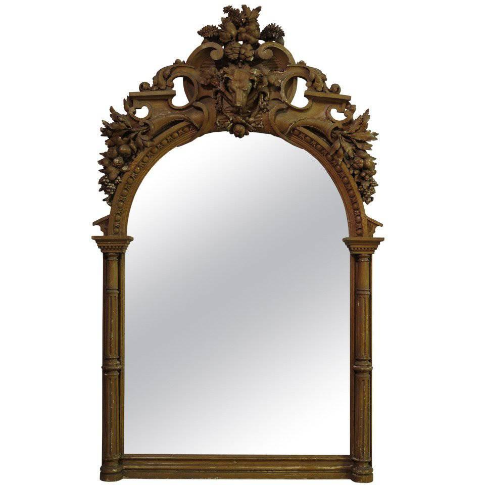 Exceptional Hunting Lodge Mirror, France, 19th Century