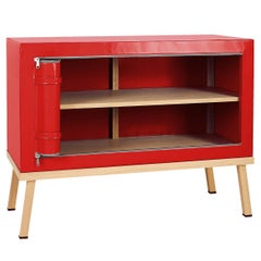 Visser and Meijwaard Truecolors Dresser or Credenza in Red PVC Cloth 