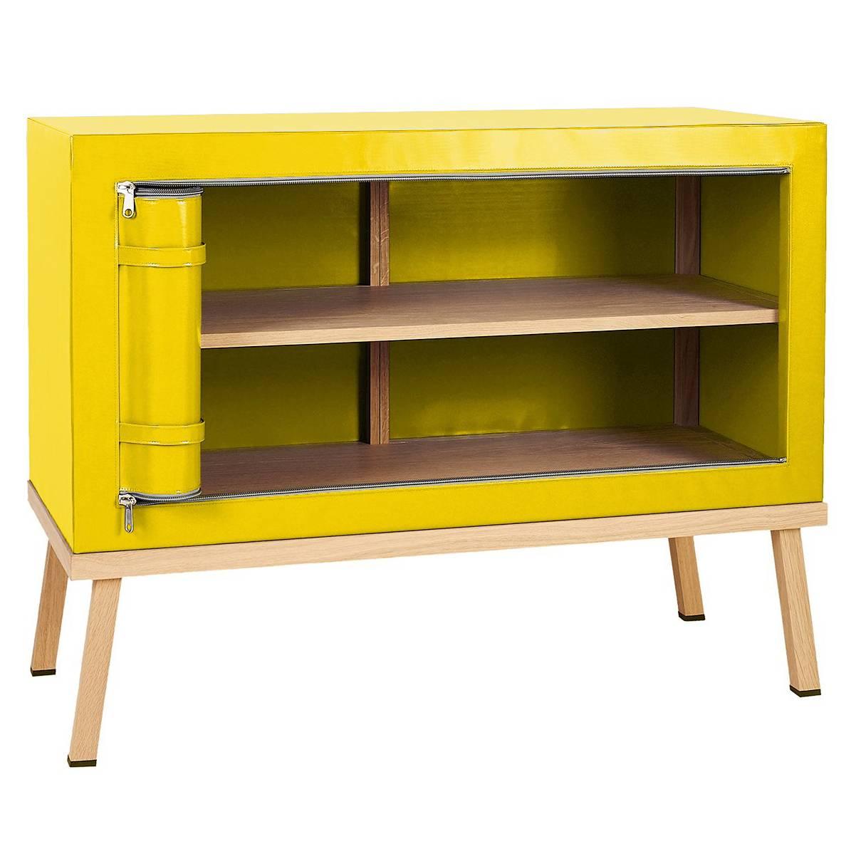 Visser and Meijwaard Truecolors Dresser or Credenza in Yellow PVC Cloth  For Sale