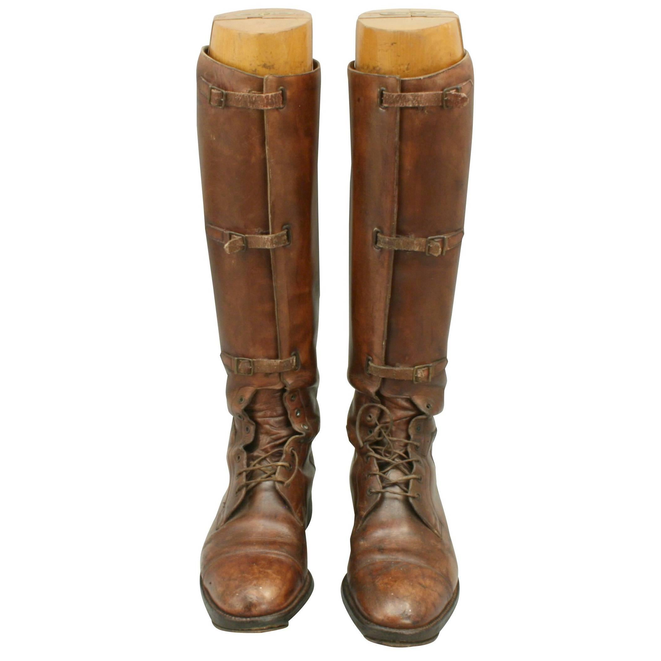 Brown Leather Field, Riding Boots