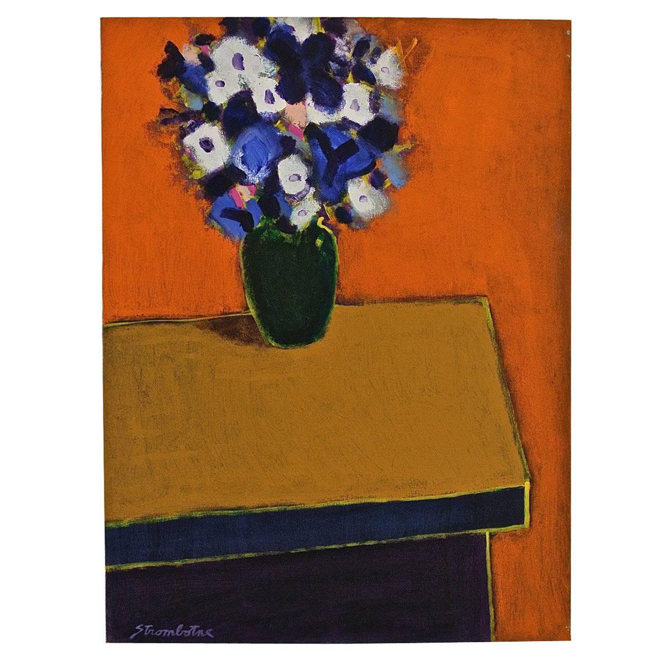 James Strombotne pintura "Ramo de primavera" acrílico sobre lienzo