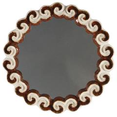 Glazed Stoneware Cloud Mirror by Gail Dooley