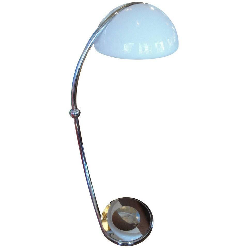 Martinelli Luce Articulating Chrome Floor Lamp For Sale