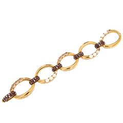 Jona Pink Sapphire Gold Link Bracelet 5