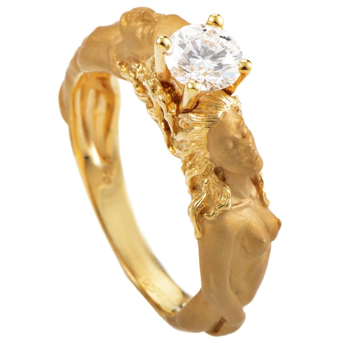 Carrera y Carrera Diamond Gold Engagement Ring