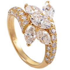 Cartier Diamond Gold Ring 