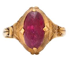 2.18 Carat GIA Cert Unheated Ruby Gold Ring