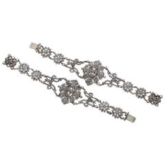 A Pair Of Handmade Georgian Cut Steel Bracelets 11