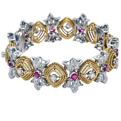 Ruby Diamond Gold Bracelet 1