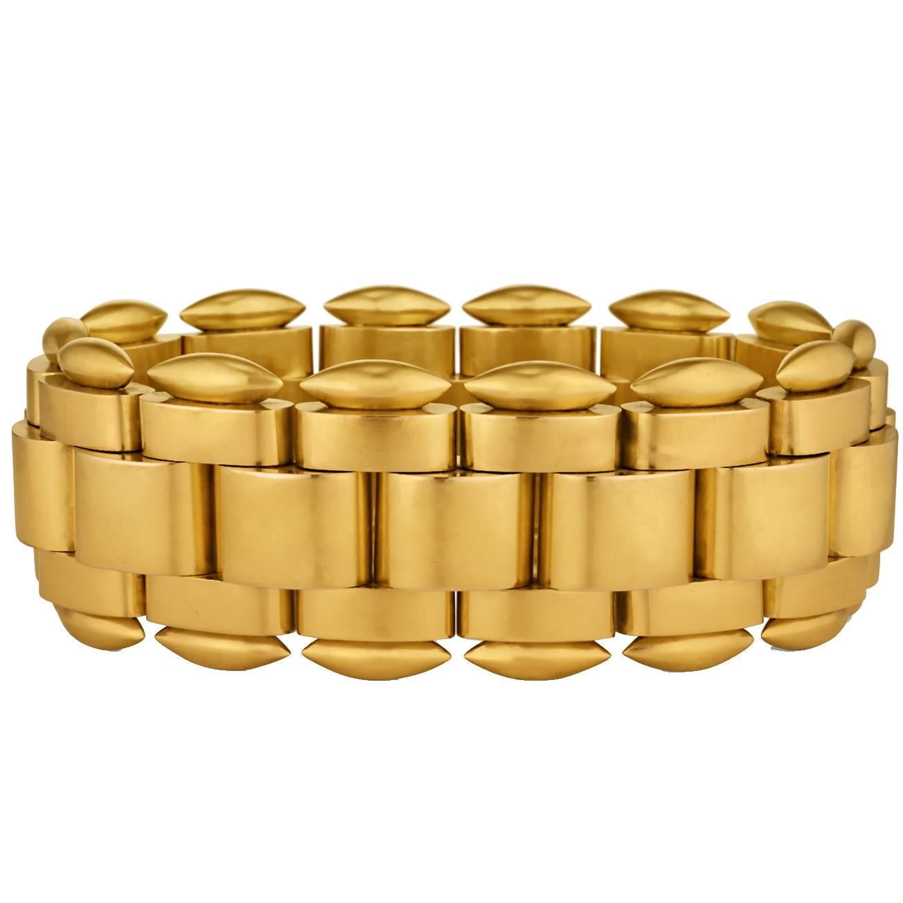 Exceptional Victorian Gold Link Bracelet