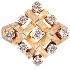 Retro .50 Carat Diamond Gold Ring