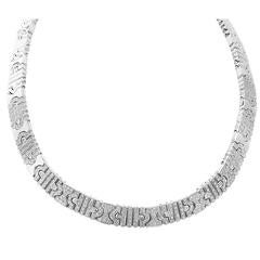 Bulgari Parentesi Diamant-Gold-Halskette mit Pavé-Diamant