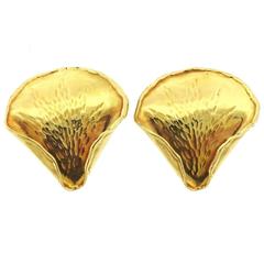 1970s Tiffany & Co. Gold Rose Petal Earrings