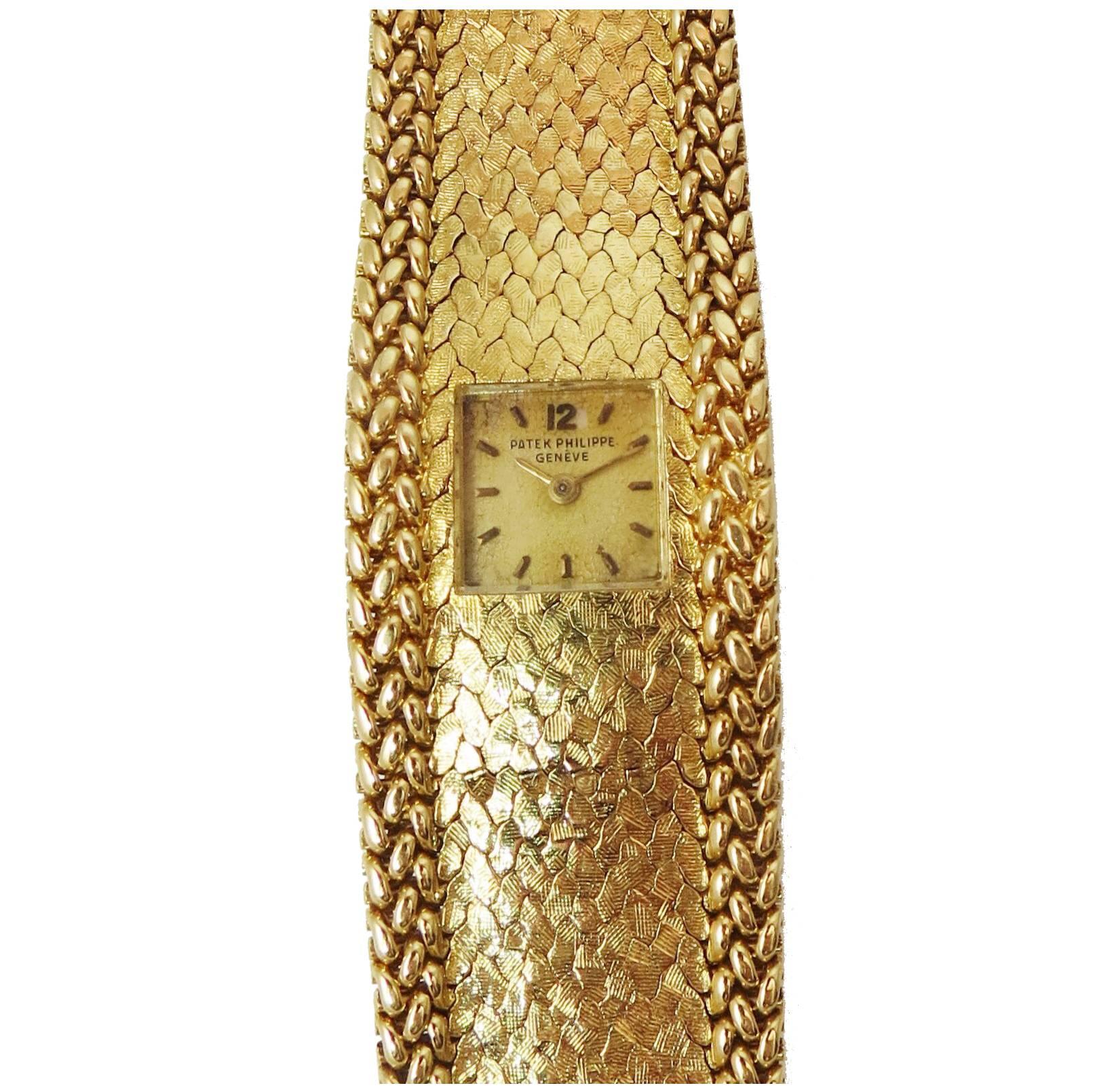 Patek Philippe Lady's Yellow Gold Bracelet Wristwatch