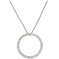 Roberto Coin Diamond Gold Circle Pendant Necklace