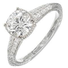 Peter Suchy Ideal Cut Diamond Solitaire Gold Engagement Ring 12