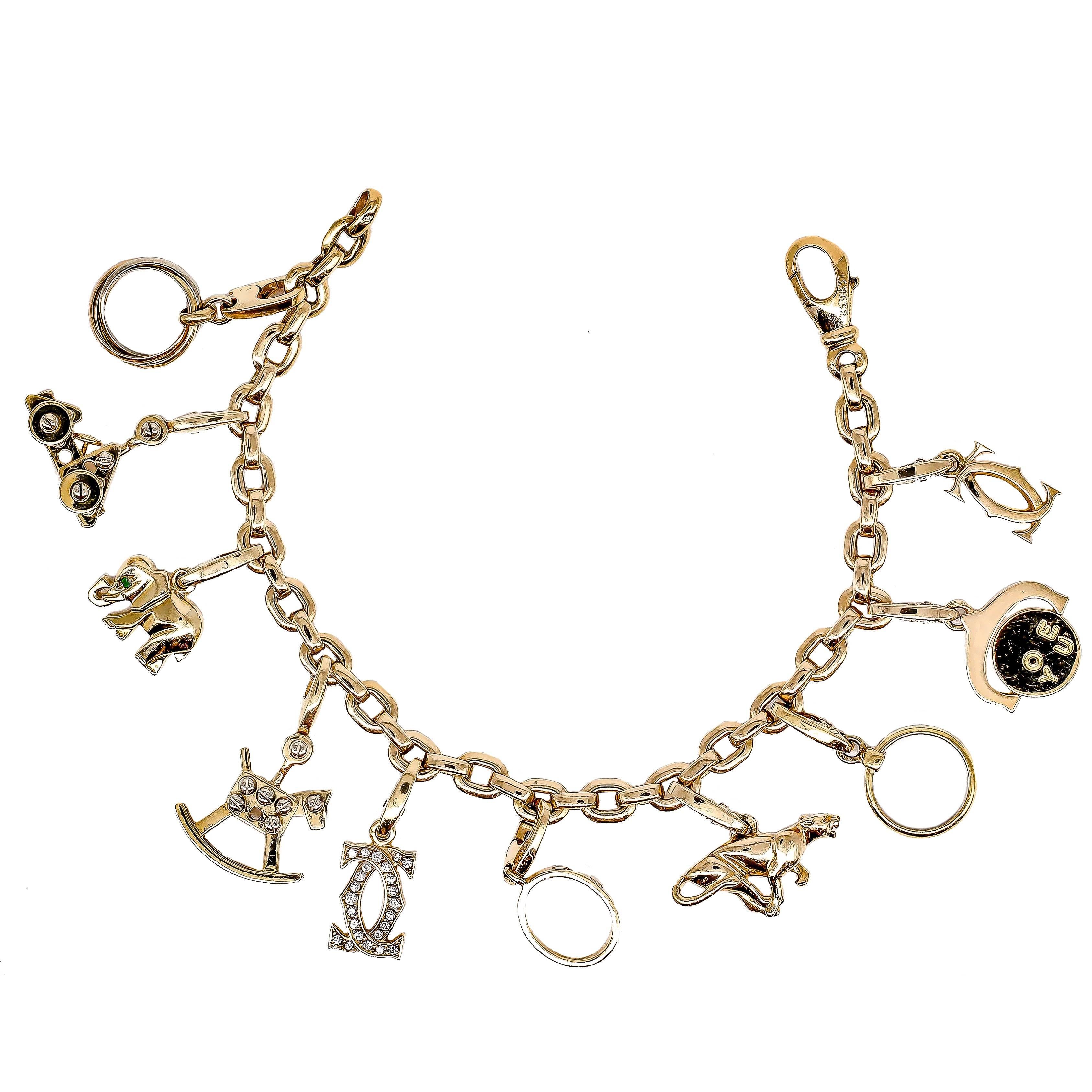 Cartier Ten-Charm Gold Bracelet