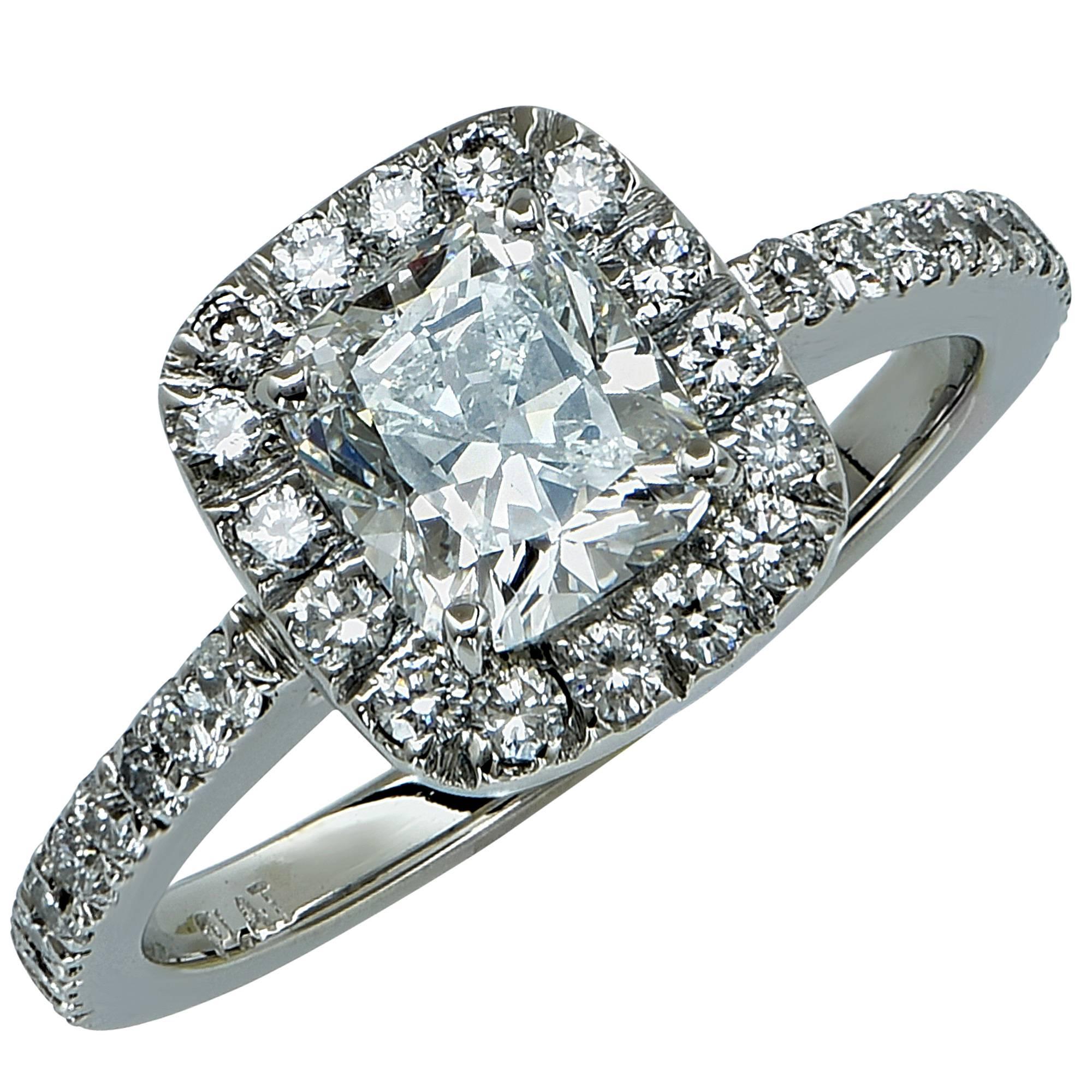 1.29 Carat F/VS2 GIA Diamond Engagement Ring
