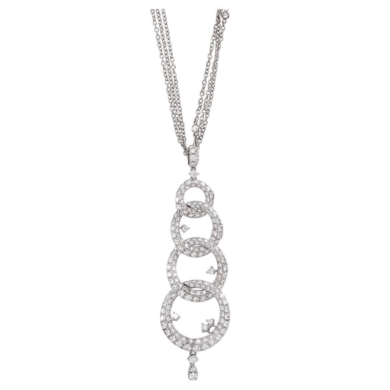 Interlocking Circle Diamond Pendant