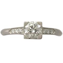 Contemporary 2000s 0.70 Carat Diamond and Platinum Solitaire Ring 12