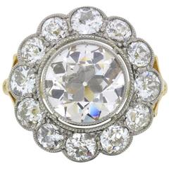 Edwardian 6.30 Carat Old Cut Diamond Cluster Ring c.1910s 10