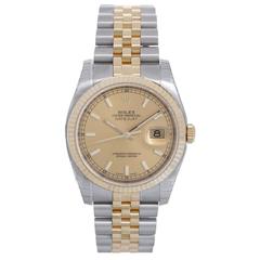 Rolex Datejust Yellow Gold Stainless steel Automatic Wristwatch 116233 