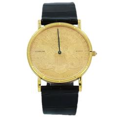 Corum Yellow Gold Diamond 1893 Twenty Dollar Crown Coin Quartz Wristwatch 5