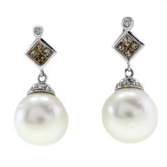 Luise Fancy Diamond & Pearl Earrings 10