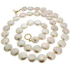 Freshwater Coin Pearl Necklace 6