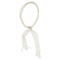 Jona Sterling Silver Mesh Tie Scarf Necklace
