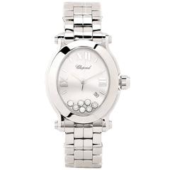 Chopard Ladies Stainless Steel Happy Sport Oval Quartz Wristwatch 10
