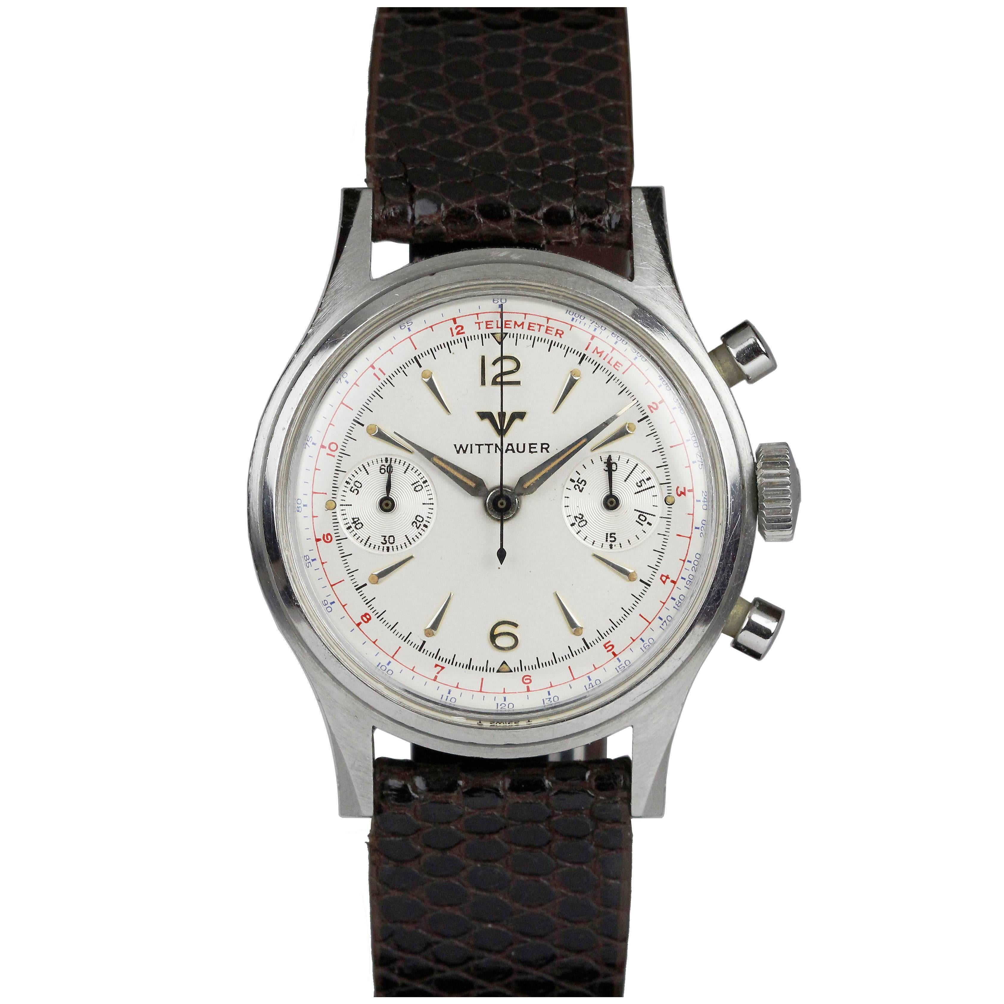 Wittnauer Stainless Steel Chronograph Wristwatch Ref 3256, circa 1960