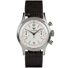 Reloj de pulsera cronógrafo Wittnauer de acero inoxidable Ref 3256, circa 1960