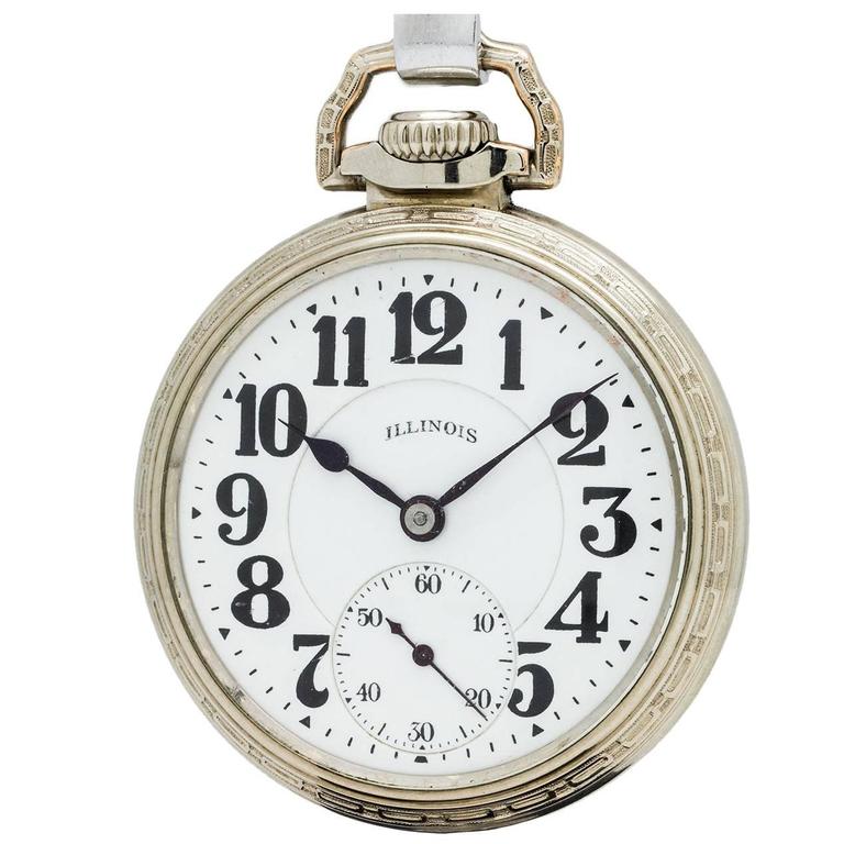 Illinois GoldFilled Bunn Special Railroad Pocket Watch circa 1927 at