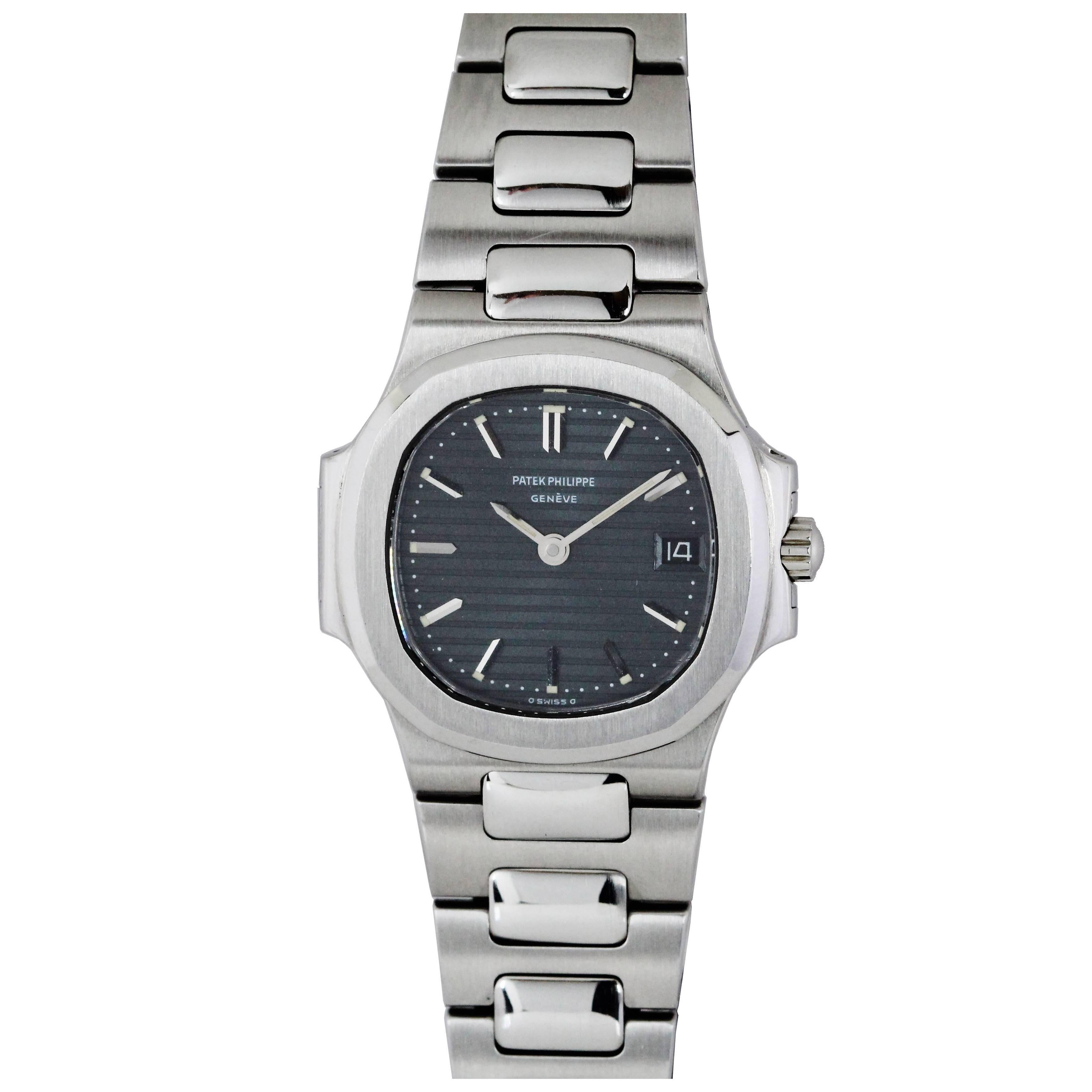 Patek Philippe Ladies Stainless Steel Nautilus Quartz Wristwatch, circa 1990s